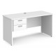 Maestro Panel End 600mm Straight Desk with Two Drawer Pedestal